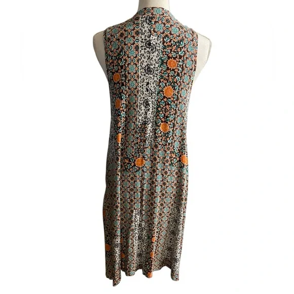 Anthropologie Maeve Lilt swing dress colorful jersey knit with pockets Large - Picture 4 of 13